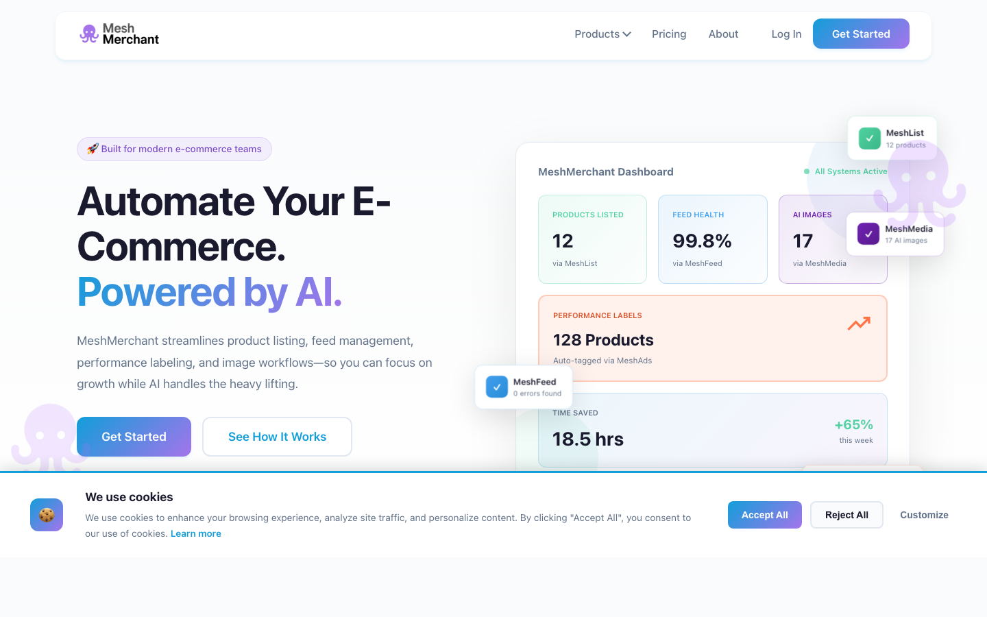 MeshMerchant e-commerce platform